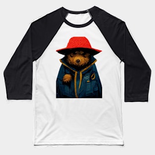 Gorgeous Paddington Bear in Blue Coat Baseball T-Shirt